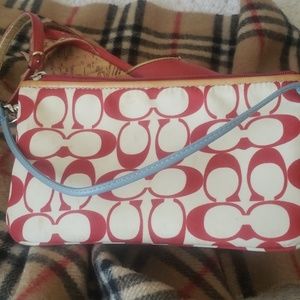 Coach Bags - Coach— Red, white & blue wristlet Coach Bags - Coach— Red, white & blue wristlet